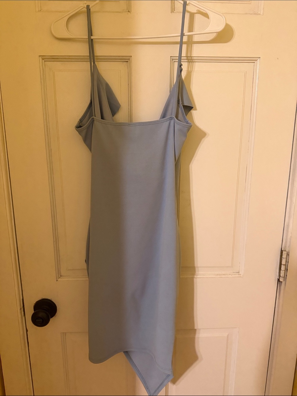 Windsor Pale Blue Draped Spaghetti-Strap Mini Dress - Picture 2 of 2